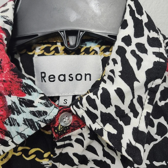 Reason men's button-down shirt size S - Picture 3 of 5